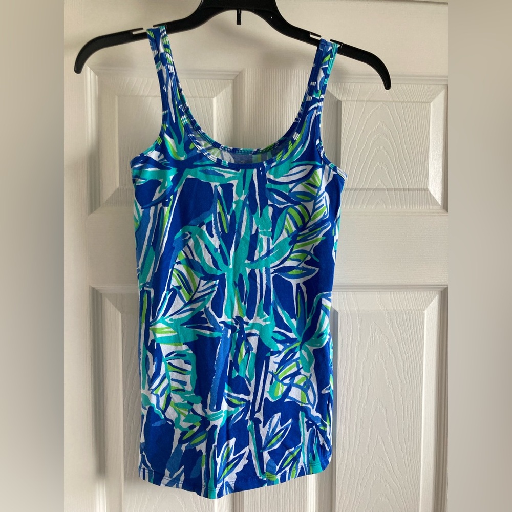 Lilly Pulitzer Tabbie Tank in Blue Crush Bamboom